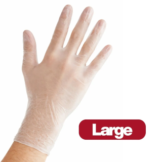 	GLOVE VINYL "PW FREE" LARGE 10 X 100