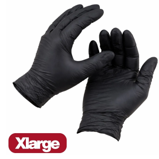 	GLOVE NITRILE BLACK "PWD FREE" XLARGE 10 X 100