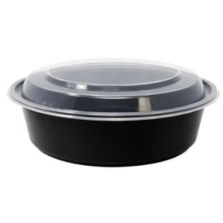 MICROWAVE ROUND 32 OZ. BLACK (150)