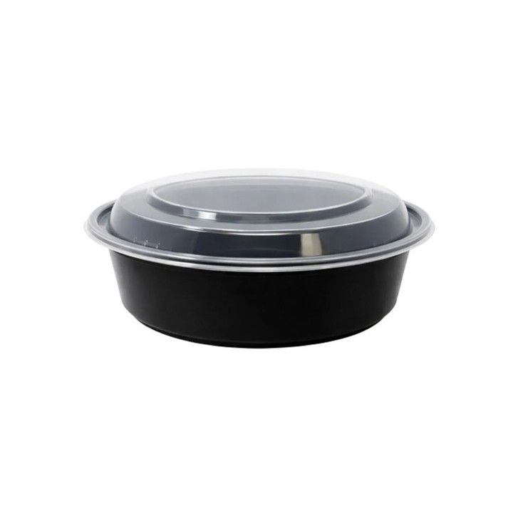 MICROWAVE ROUND 32 OZ. BLACK (150)