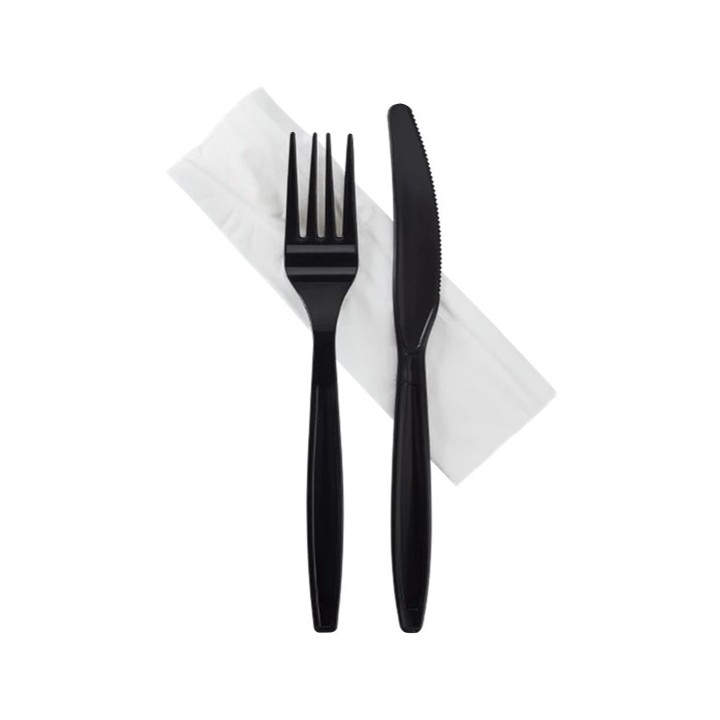 CUTLERY KIT 3/1 BLACK HEAVY (FK-K-NAP)(500)