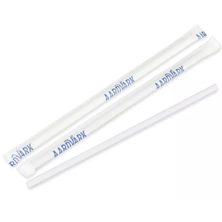 STRAW WRAPPED 320 JUMBO BOX CLEAR - 7" 3/4 (320)