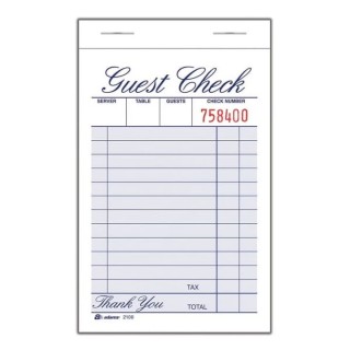 GUEST CHECK #12A 100 BKS/CS